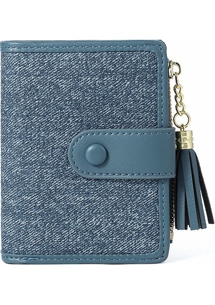 Bayan Cüzdan Kısa Kart Tutucu Fermuarlı Para Cüzdanı (Yurt Dışından)