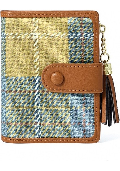 Bayan Cüzdan Kısa Kart Tutucu Fermuarlı Para Cüzdanı (Yurt Dışından)