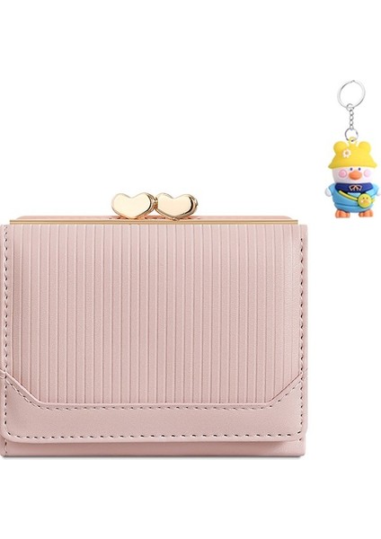 Bayan Cüzdan Kısa Klip Çoklu Kart Yuvası Üç Katlı Para Cüzdan Kart Tutucu (Yurt Dışından)