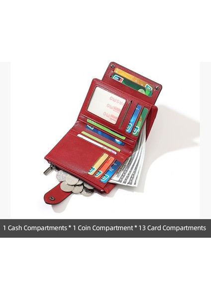 Kısa Bayan Cüzdan Iki Katlı Katlanabilir Clutch Kart Tutucu (Yurt Dışından) fırsatları