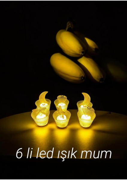 Dekoratif LED Mum - 3 Model 6 Lı LED Işık Mumluk Aksesuar fiyatları