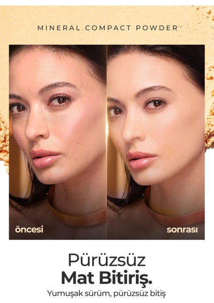 Mineral Compact Powder Kusursuz Mat Bitişli Kompakt Pudra fiyatları