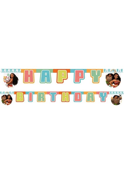 Moana Happy Birthday Letter Banner