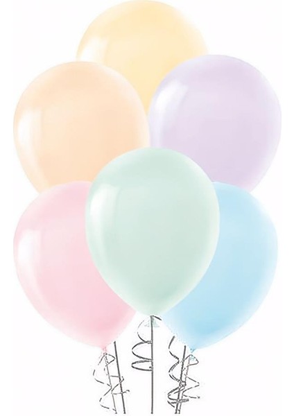 Karışık Renkli Makaron Balon 12"