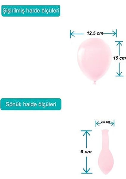 Karışık Renkli Makaron Balon 12"