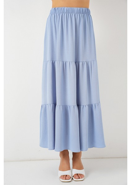 Kadın Ayrobin Uzun Etek 8048 - Mavi fırsatları