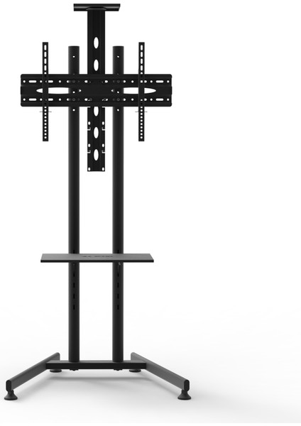Alpın Tv Standı Iş Yeri ve Ofis Tipi Video Kamera Askı Aparatlı Sabit Ayaklı Metal Tv Ünitesi 40" Inç- 75" Inç