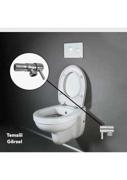 Promix Klozet Aç Kapa Taharet Musluğu Metal Rezervuar Musluk Çubuklu fırsatları