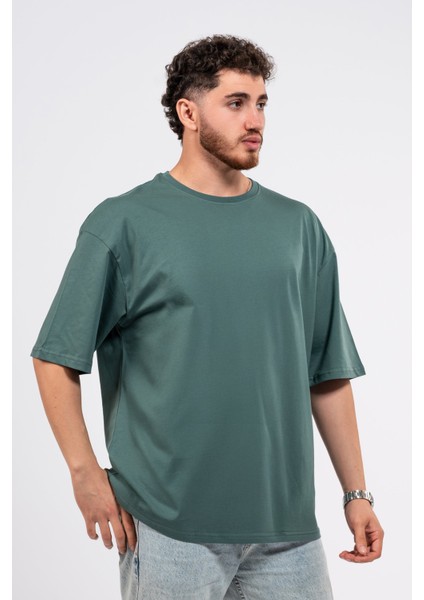Oversize Sırtta Shocked Baskılı Tshirt
