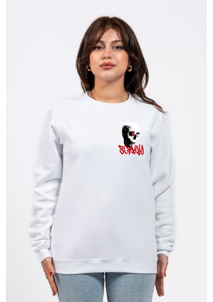Regular Göğüste Baskılı Scary Sweatshirt fiyatları