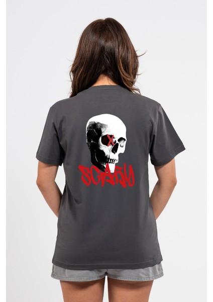 Regular Sırtta Scary Baskılı Tshirt