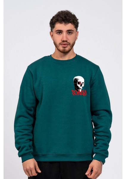 Regular Göğüste Baskılı Scary Sweatshirt modelleri