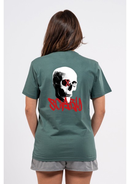 Regular Sırtta Scary Baskılı Tshirt