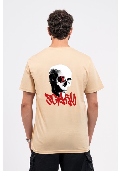 Regular Sırtta Scary Baskılı Tshirt