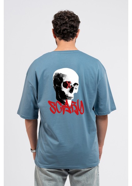 Oversize Sırtta Scary Baskılı Tshirt fiyatları