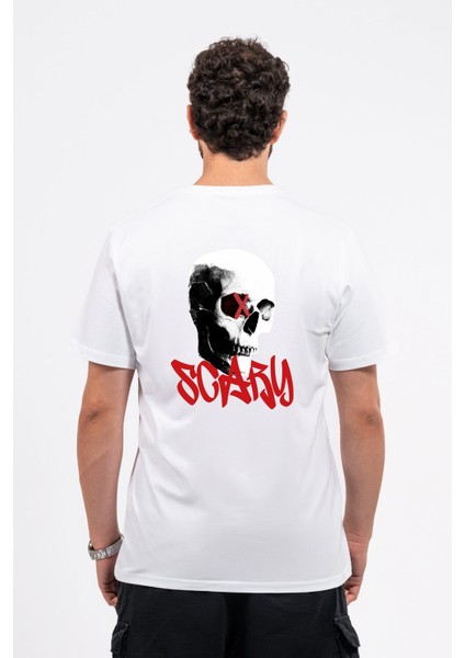 Regular Sırtta Scary Baskılı Tshirt modelleri