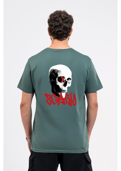 Regular Sırtta Scary Baskılı Tshirt modelleri