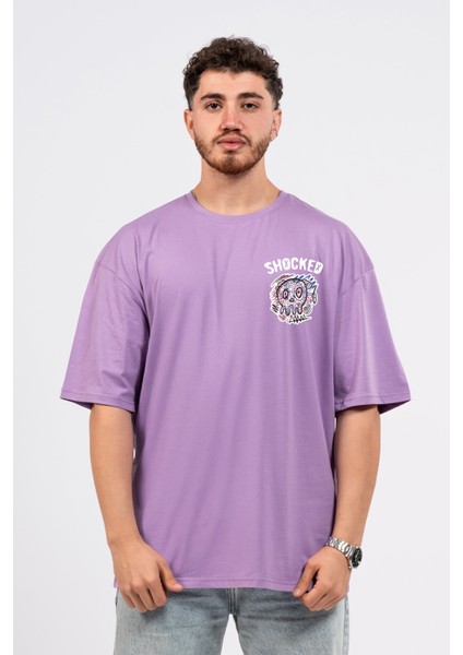 Oversize Göğüste Shocked Baskılı Tshirt fiyatları