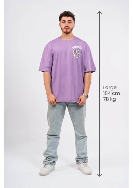 Oversize Göğüste Shocked Baskılı Tshirt fırsatları