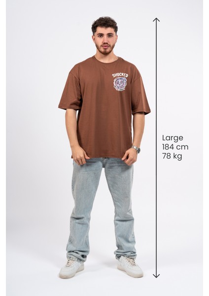 Oversize Göğüste Shocked Baskılı Tshirt fırsatları