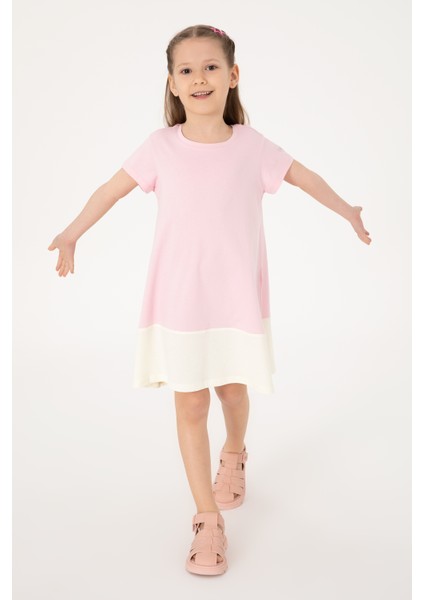 Kız Çocuk Açık Pembe Elbise (Örme) 50306268-VR078