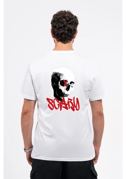 Regular Sırtta Scary Baskılı Tshirt modelleri