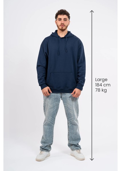 Oversize Sırtta Baskılı Scary Hoodie modelleri