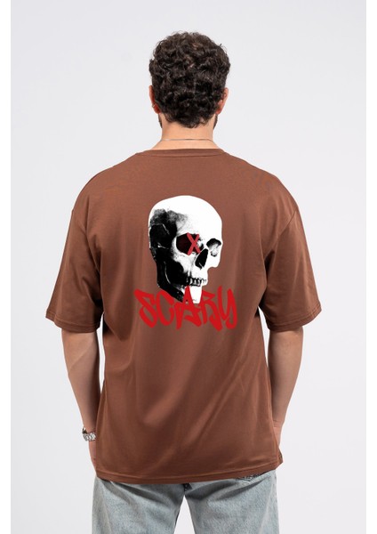 Oversize Sırtta Scary Baskılı Tshirt fiyatları