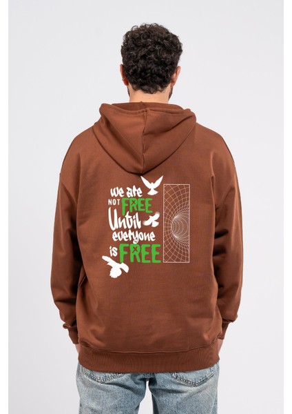 Oversize Sırtta Not Free Baskılı Hoodie fiyatları