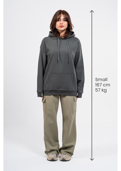 Oversize Sırtta Shocked Baskılı Hoodie fırsatları