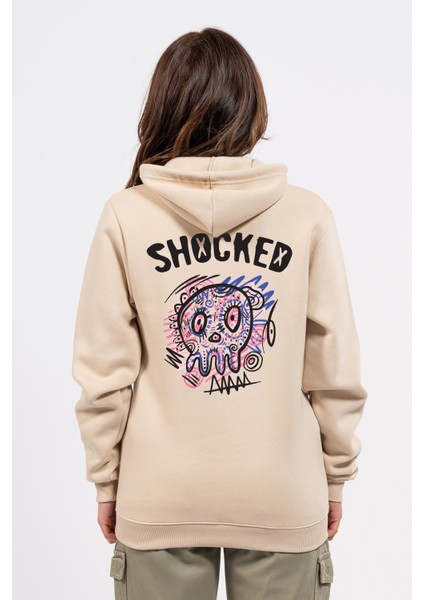 Regular Sırtta Shocked Baskılı Hoodie