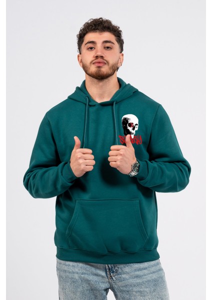 Regular Göğüste Baskılı Scary Hoodie