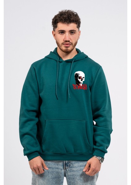 Regular Göğüste Baskılı Scary Hoodie modelleri