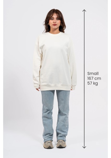 Oversize Sırtta Not Free Baskılı Sweatshirt fırsatları