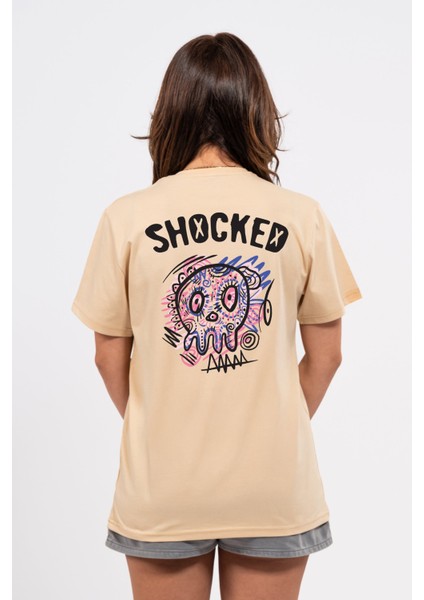 Regular Sırtta Shocked Baskılı Tshirt