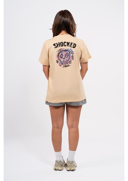 Regular Sırtta Shocked Baskılı Tshirt