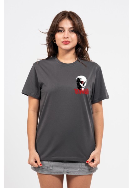 Regular Göğüste Scary Baskılı Tshirt