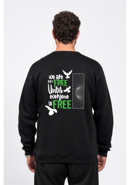 Regular Sırtta Not Free Baskılı Sweatshirt fiyatları