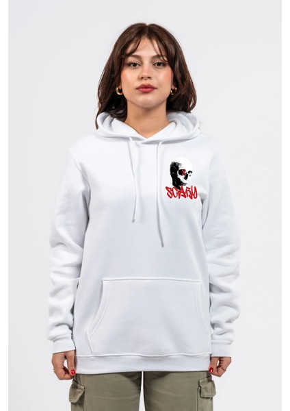 Regular Göğüste Baskılı Scary Hoodie fiyatları