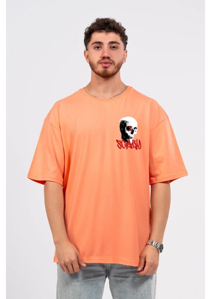 Oversize Göğüste Scary Baskılı T-Shirt fiyatları