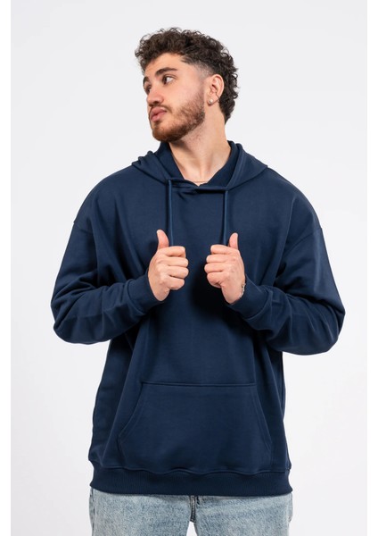 Oversize Sırtta Shocked Baskılı Hoodie modelleri
