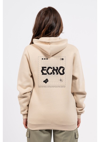 Regular Sırtta Echo Baskılı Hoodie fiyatları