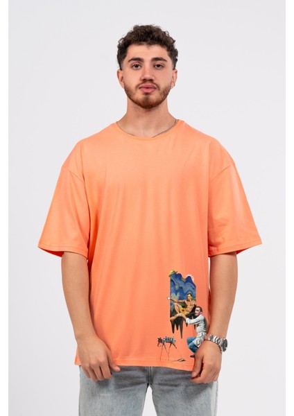 Oversize Dali Baskılı Tshirt