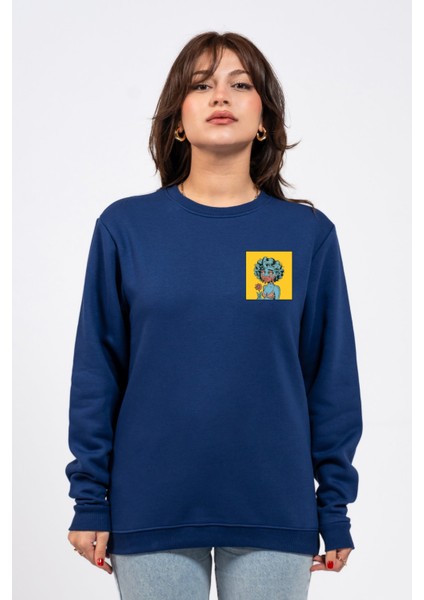 Regular Göğüste Cry Woman Baskılı Sweatshirt fiyatları
