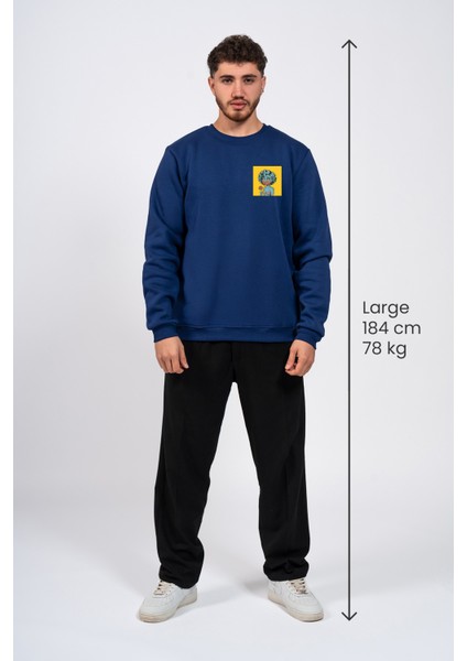 Regular Göğüste Cry Woman Baskılı Sweatshirt modelleri