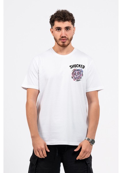 Regular Göğüste Shocked Baskılı Tshirt fiyatları