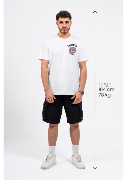 Regular Göğüste Shocked Baskılı Tshirt fırsatları