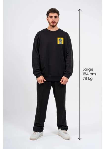 Oversize Göğüste Cry Woman Baskılı Sweatshirt fırsatları