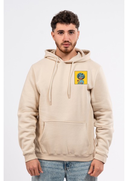 Regular Göğüste Cry Woman Baskılı Hoodie