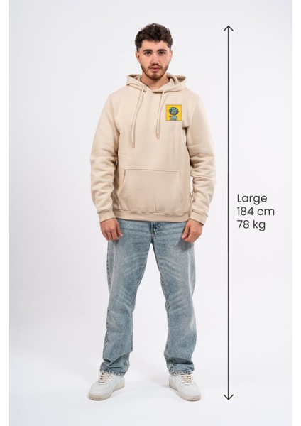 Regular Göğüste Cry Woman Baskılı Hoodie